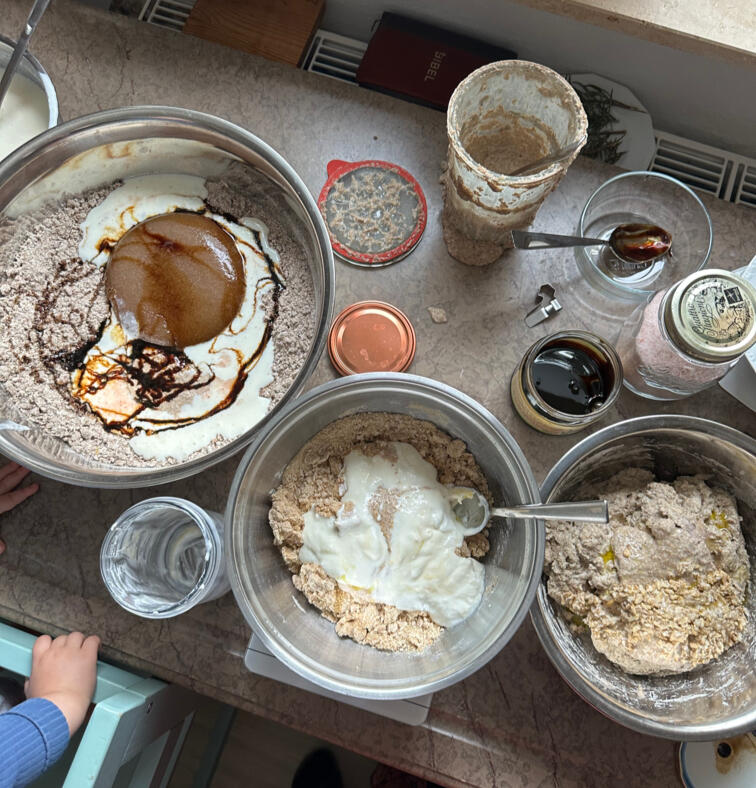 Frisch gemahlenes Mehl